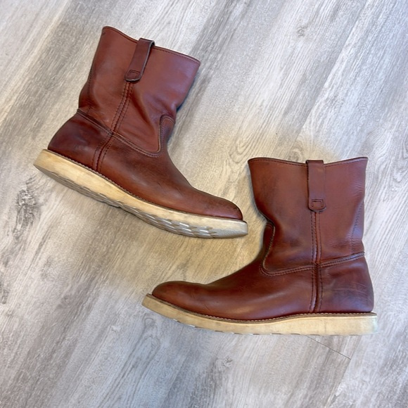 Vintage Red Wing Irish Setter 866 Pecos Traction Tred Pull-On Leather Work Boots - Picture 4 of 12